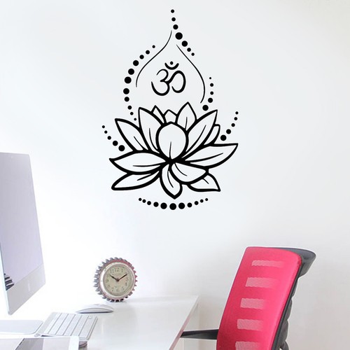 Durable black pvc wall decals - black,